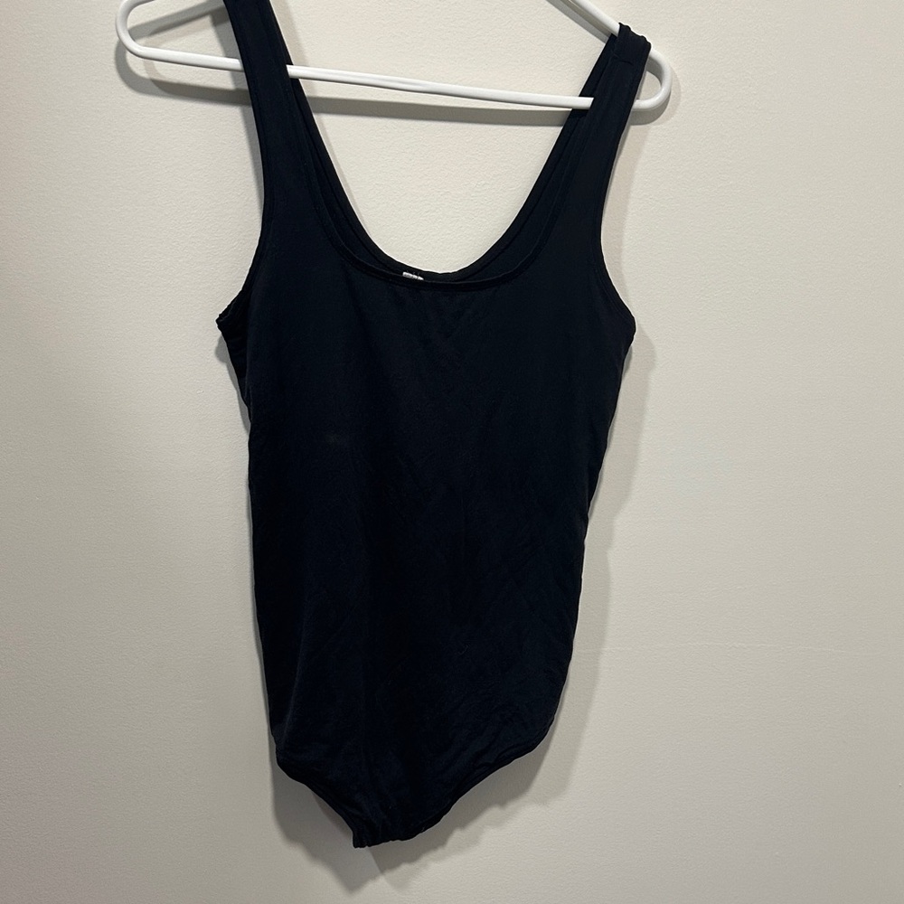 Women's Cotton Black Bodysuit